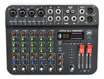 Comprar Amw Sx8 Pro Mesa De Som 8 Canais 99 Efeitos Dsp Interface De Áudio Usb Type-c 2x2 Hi-z Phantom Equalizador 3 Bandas Fx Out Faders 65mm No Master Saída Xlr P10 E Rca