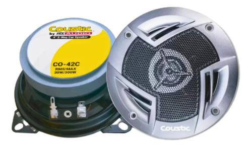 Bocina Coaxial 2 Vías De 4 - Coustic Mtx Co-42c Color Negro