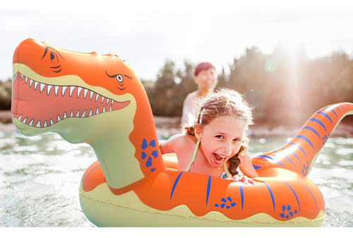 Jasonwell Tubo Flotador Inflable De Dinosaurio Para Ninos...