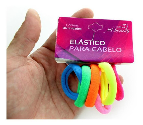 Elastico De Cabelo Colorido 72pcs Atacado