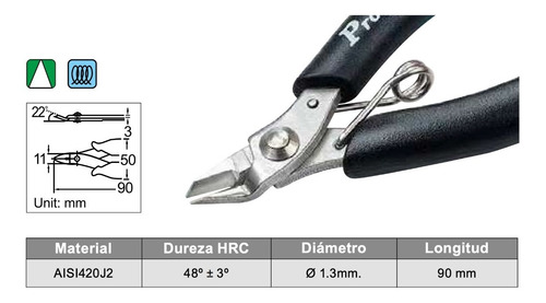 Alicate Electronica Precisión Micro Corte 90 Mm Proskit 501a