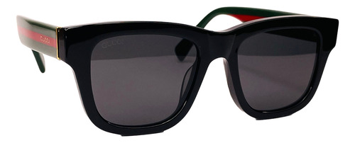 Lentes De Sol Gucci Gg1135s Uv - Estilo Elegante Cuadrado Negro Negro Verde