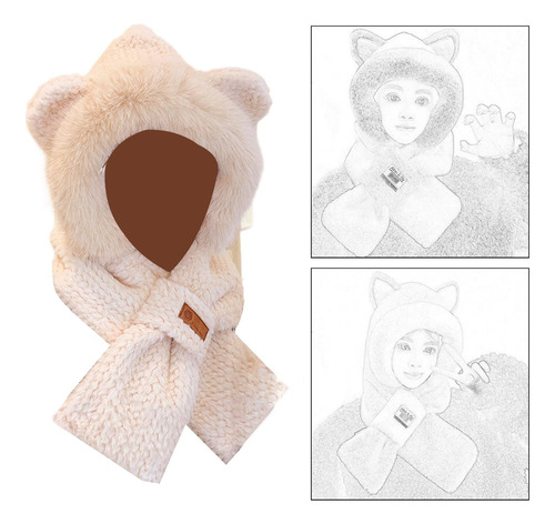 Bufanda Con Capucha De Felpa, Sombreros De Disfraz Para