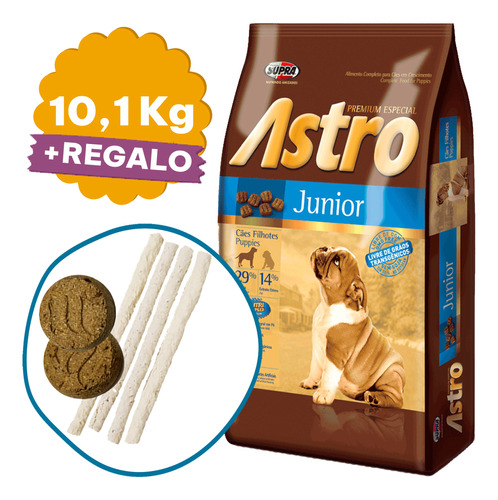 Comida Perro Cachorro Astro Junior 7 Kg + Regalo