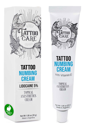 Tattoo Care Crema Anestesica Topica. Cuidado Del Tatuaje, Cr