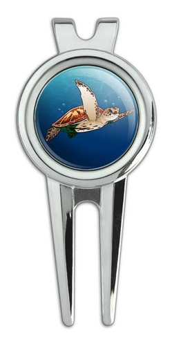 Tortuga Mar Nadar Oceano Marcador Pelota Golf Divot Tool