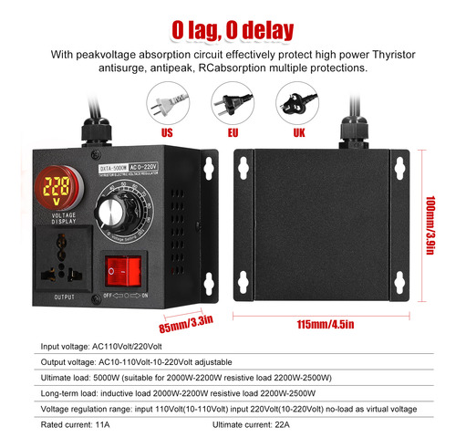 Regulador De Voltaje 5000w Ac220v Regulador De Voltaje Conti