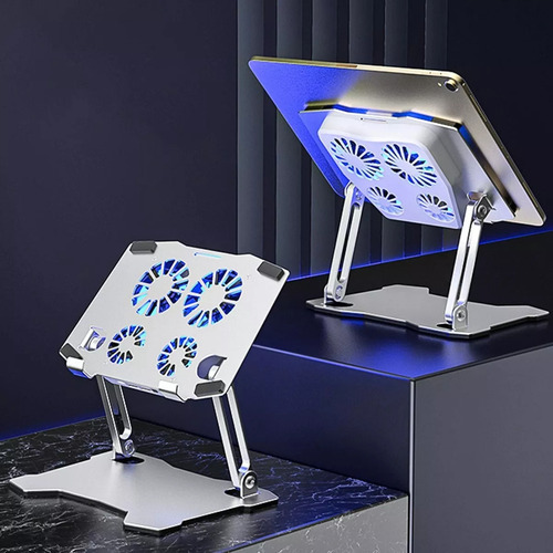 Suporte De Laptop Ajustável Em Altura Com Ventilador