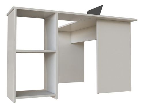 Escritorio Gamer Dessk Esc-004 Mdf De 100cm X 72cm X 50cm X 120cm Blanco
