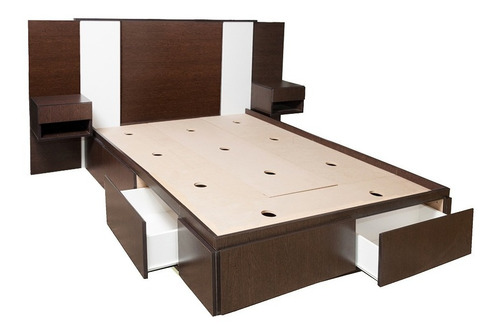 Imagen 2 de 10 de Base Box Sommier 6 Cajones Y Baulera 1,40 X 1,90