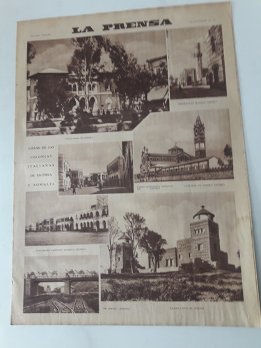 La Prensa Año 1935 Colonias Italianas En Africa!