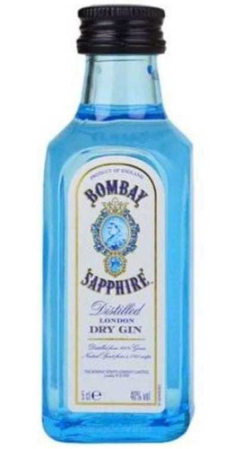 Gin Bombay Sapphire Miniatura 50 Ml Vidrio Original London