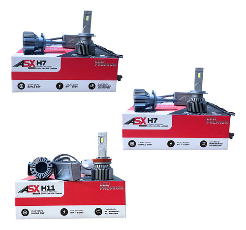 Kit Ultraled Volks T-cross 2019 H7/h7/h11 100w 14000 Lumens