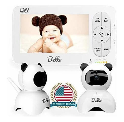 Dockwell Bella Baby Monitor Con 2 Camaras Y Audio - Pantalla
