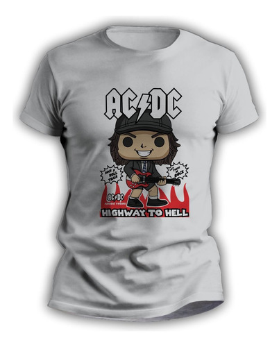 Remeras Rockeras Personalizadas Con Angus Young Ac/dc 7002