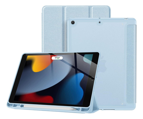 Procase Funda Para iPad 10.2 9na 8va 7ma Gen Azul Cielo