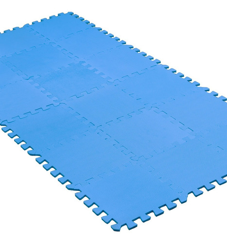 Imagen 1 de 10 de Piso Goma Eva Encastrable Alfombra Bebe Colores Lisos 18 Pzs