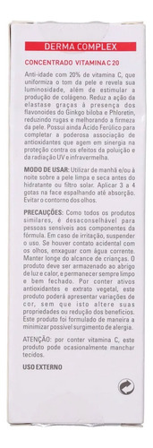 Adcos Concentrado Vitamina C 20 Anti-idade Colágeno 30ml Todo Tipo De Pele Dia/noite