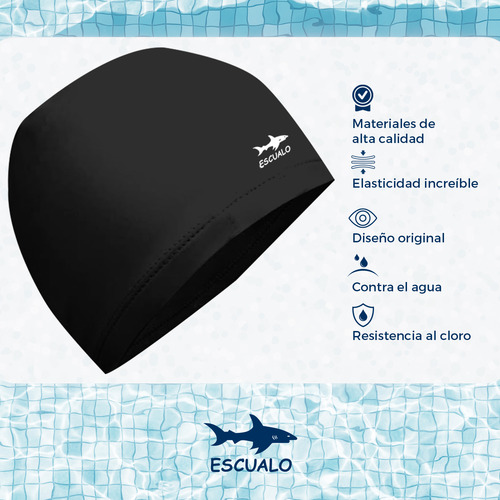Gorras Natación Escualo Modelo Lycra Negro