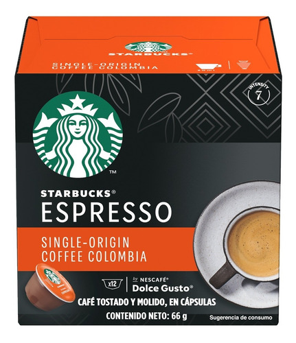 Imagen 2 de 4 de Cápsulas De Café Starbucks Espresso Colombia X3 Cajas