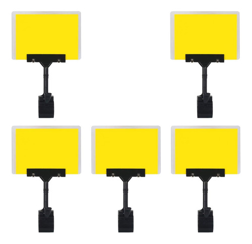 5 Piezas Pop Soporte De Letrero De Plástico Ajustable, Clips