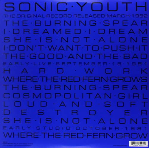 Sonic Youth Sonic Youth Lp 2vinilos Imp.new Cerrado En Stock