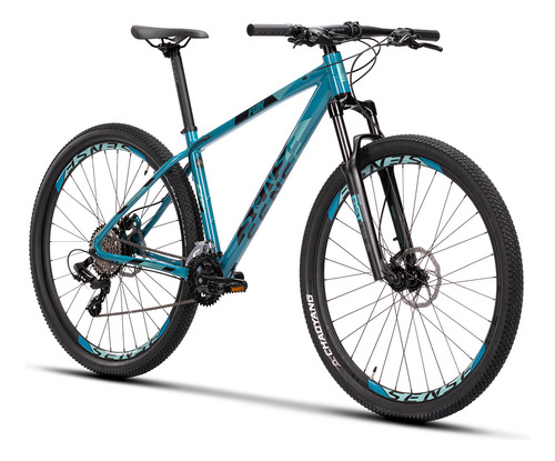 Bicicleta Aro 29 Mtb M17 Alumínio Fun Comp 2023 Aqua Preto