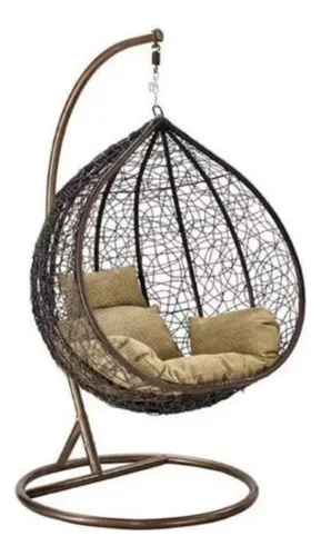 Cadeira De Balanço Design Italiano Com Suporte Jardim