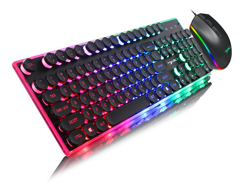 Hxsj V300y Backlight Colorido Teclado Para Jogos Teclado