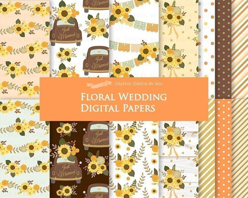 Cliparts Png Y Papeles Digitales Casamiento Floral M10
