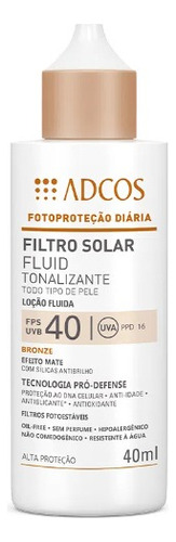 Adcos Protetor Solar Fluid Fps40 Bronze 40ml