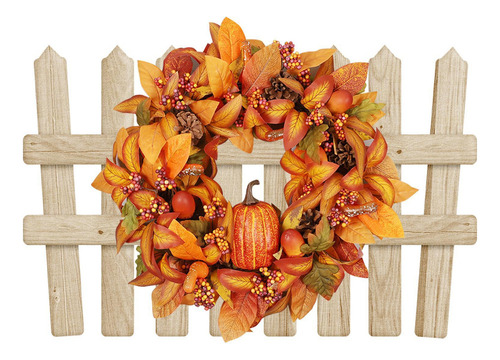 Corona De Otoño Con Calabazas Corona De Calabaza De Otoño De