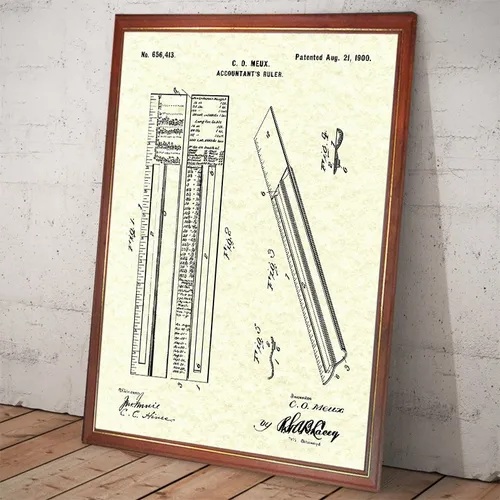 Cuadros Decorativos Patentes Contabilidad Contador Lote De 4