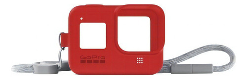 Capa de silicone preta para Gopro Hero 8 - vermelha
