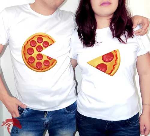 Playeras de pizza pareja hotsell