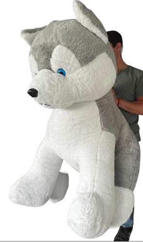 Perro Husky Gigante De Peluche Súper Suave