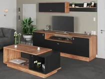 Comprar Combo Mesa Tv Con Repisa + Mesa Ratona Living Completo