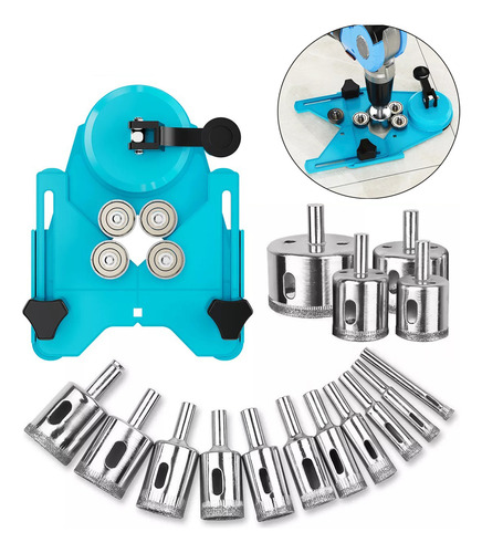 Set 16 Pcs Brocas De Diamante Con Guía Para Cerámica