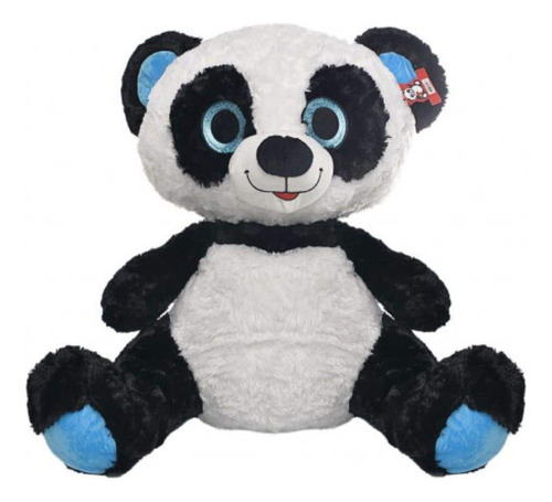 Peluche Oso Panda Sentado 45 Cm Rex Color Blanco