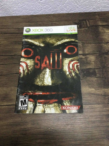 Saw Xbox 360 Manual Original