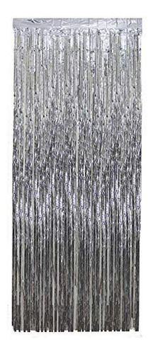 Tinsel Cortina Navideña Para Puerta O Ventana, 3' X 8', Plat