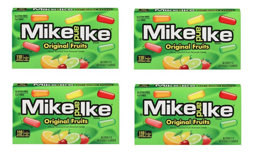 Pack 4 Mike And Ike Original Fruits 141g C/u Importado