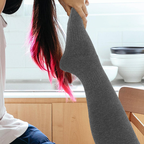 3 Pares De Calcetines Hasta El Muslo Para Mujer