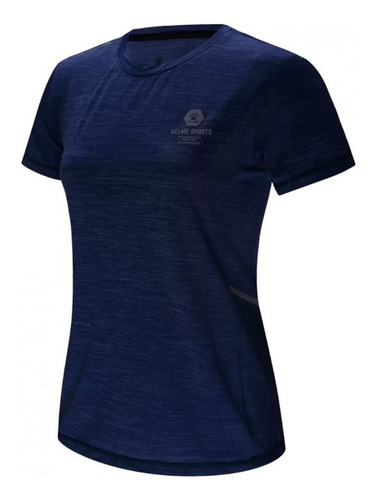 Remera Entrenamiento De Dama Azul Manga Corta Kelme.uy
