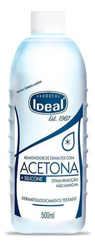 Removedor Esmalte Ideal Base De Acetona Hipoalergênico 500ml