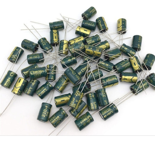 Capacitor Electrolítico 220uf 35v - Paquete 20 Unid.