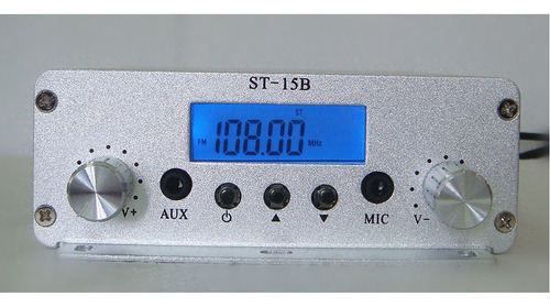 Transmisor Fm Estéreo 15w Fm Radio 76-108 Mhz Bnc Multifunci