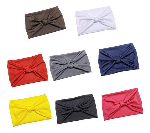 8pcs Mujeres Ejercicio Yoga Banda Para La Cabeza Diadema