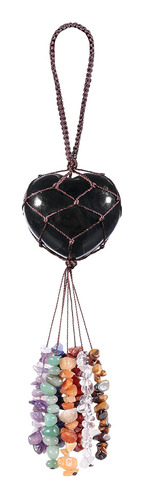 Mookaitedecor Adorno Colgante En Forma De Corazon De Obsidia