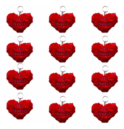12 Peluches Corazón Llaveros Te Amo 14 Febrero San Valentin
